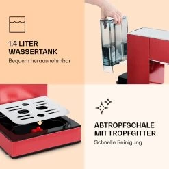Pausa Espressomaker 1350 Watt 20 Bar Druck Wassertank: 1,4 Liter Edelstahl -Klarstein 10038394 de 0007 logo