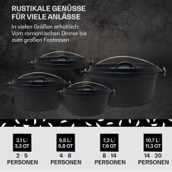 Galloway Dutch Oven 4.5 BBQ-Topf Gusseisen Größe S / 4.5 Qt 14 Galloway Dutch Oven 4.5 BBQ-Topf Gusseisen Größe S / 4.5 Qt -Klarstein 10038580 de 0006 usp