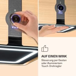 Futurelight Smart Inselabzugshaube Umluft 420m³/h LED Edelstahl -Klarstein 10038708 de 0004 logo