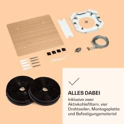 Futurelight Smart Inselabzugshaube Umluft 420m³/h LED Edelstahl -Klarstein 10038708 de 0006 logo