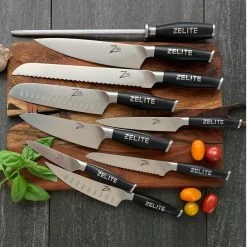 Comfort Pro Serie Messer-Set 8 Messer Block Wetzstahl -Klarstein 10039019 yy 0003 logo