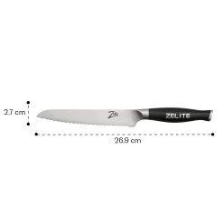 Comfort Pro Serie 6" Allzweckmesser Wellenschliff 56 HRC Edelstahl -Klarstein 10039034 yy 0005 logo