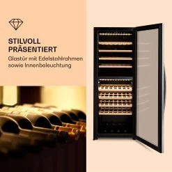 Klarstein Vinamour 77 Duo Weinkühlschrank 191 Liter 5 - 20 °C 2 Kühlzonen -Klarstein 10039771 de 0003 logo