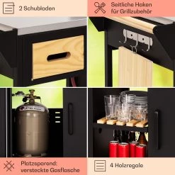 Jersey Outdoor Kitchen Gasgrill Spüle 20,7 KW 5+1 Brenner Mobil 14 Jersey Outdoor Kitchen Gasgrill Spüle 20,7 KW 5+1 Brenner Mobil -Klarstein 10039854 de 0005 usp