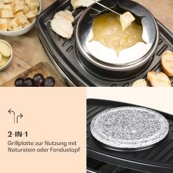 Entrecote 2-in-1 Raclette-Grill & Fondue Naturstein 1100W 8 Personen -Klarstein 10039922 de 0003 logo