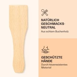 Raclette Spatulas Holzspatel Pfannenwender Zubehör 8 Stück Für Raclette-Pfännchen -Klarstein 10039924 de 0003 logo