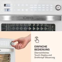 Vigor Air Heißluftfritteuse 1800 W 30 Liter 18 Programme 12 Vigor Air Heißluftfritteuse 1800 W 30 Liter 18 Programme -Klarstein 10039941 de 0003 logo