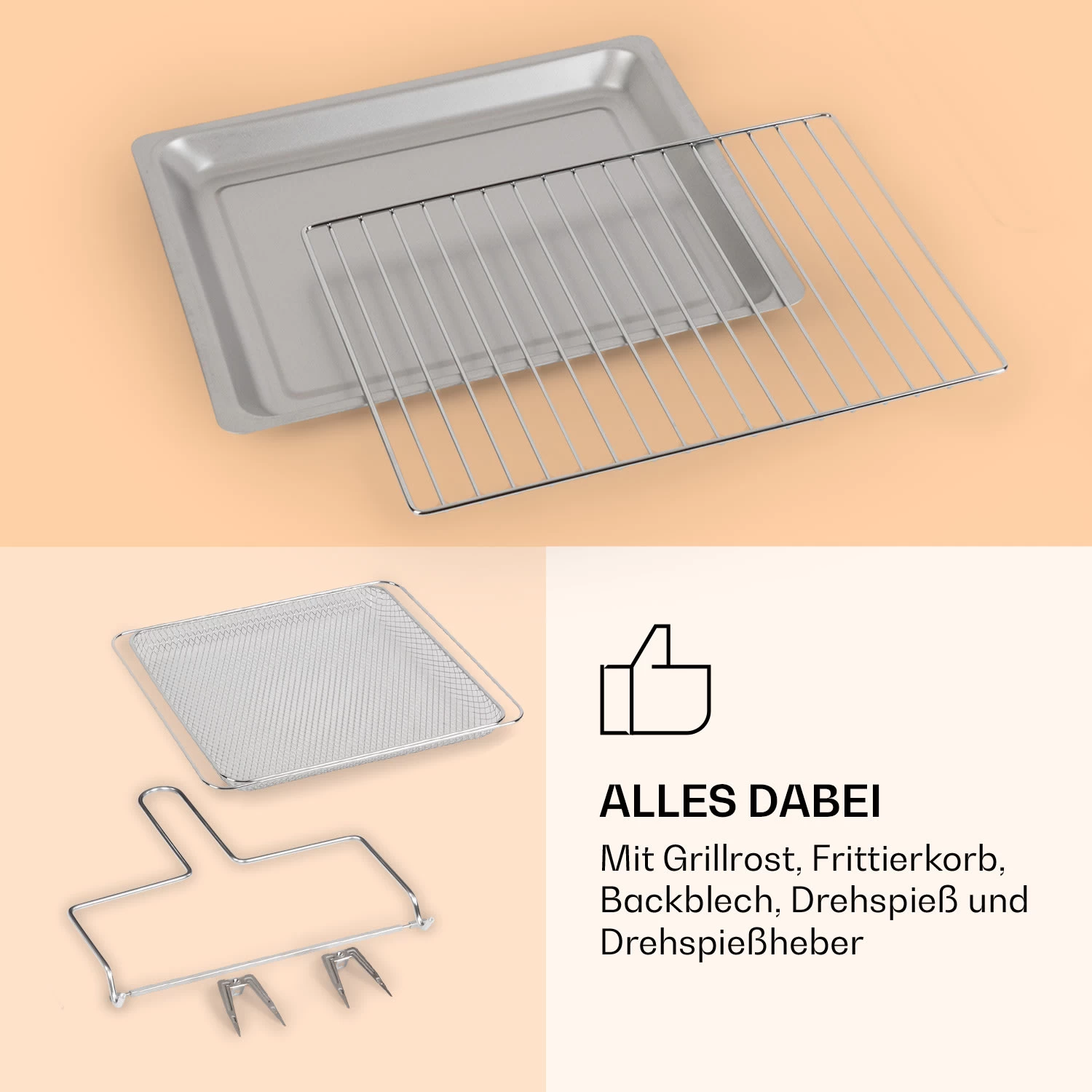 Vigor Air Heißluftfritteuse 1800 W 30 Liter 18 Programme 9 Vigor Air Heißluftfritteuse 1800 W 30 Liter 18 Programme – Bild 7