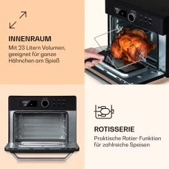 Prime Air Heißluftfritteuse 1500W 23l Timer 8 Programme -Klarstein 10040025 de 0005 logo