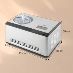 Dolce Bacio Smart Eiscremebereiter Yogurtmaker Kompressor 2 Liter WiFi Touch Edelstahl 17 Dolce Bacio Smart Eiscremebereiter Yogurtmaker Kompressor 2 Liter WiFi Touch Edelstahl -Klarstein 10040048 yy 0008 dimensions