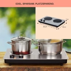 Ramsey Doppel-Kochfeld 2400W 11 Leistungsstufen Glaskeramik 16 Ramsey Doppel-Kochfeld 2400W 11 Leistungsstufen Glaskeramik -Klarstein 10040070 de 0006 usp