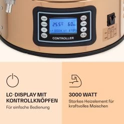 Mundschenk Maischekessel, Bierbrauanlage, 2500 W, 30 L, 9 Programme -Klarstein 10040144 de 0003 logo