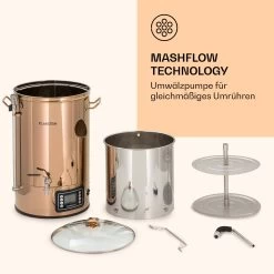 Mundschenk Maischekessel, Bierbrauanlage, 2500 W, 30 L, 9 Programme -Klarstein 10040144 de 0006 logo