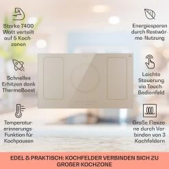 Victoria 5 Flex Induktionskochfeld Einbau 7400W 2 Flexzonen Timer 12 Victoria 5 Flex Induktionskochfeld Einbau 7400W 2 Flexzonen Timer -Klarstein 10040204 de 0002 usp