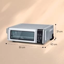 Vita-Crisp Heißluftfritteuse 1700W 10L 8 Funktionen Platzsparend -Klarstein 10040224 yy 0007 dimensions