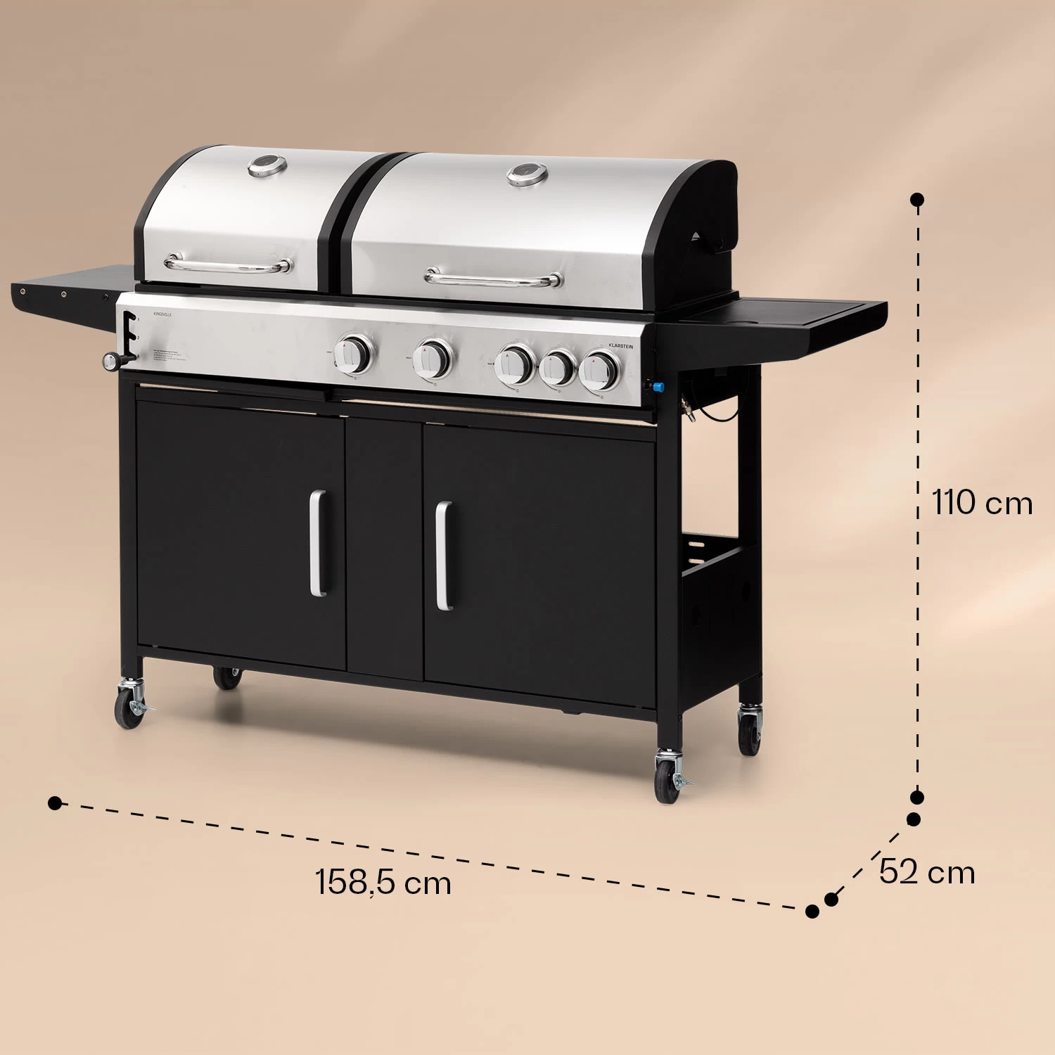 Kingsville 4.1 Kombigrill Gas + Kohle 13,7 KW 4+1 Brenner 10 Kingsville 4.1 Kombigrill Gas + Kohle 13,7 KW 4+1 Brenner – Bild 8