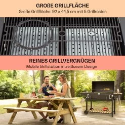 Aberdeen Double Holzkohlegrill Smoker Thermometer 2 Seitentische Mobil 14 Aberdeen Double Holzkohlegrill Smoker Thermometer 2 Seitentische Mobil -Klarstein 10040293 de 0004 usp