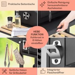 Aberdeen Double Holzkohlegrill Smoker Thermometer 2 Seitentische Mobil 16 Aberdeen Double Holzkohlegrill Smoker Thermometer 2 Seitentische Mobil -Klarstein 10040293 de 0006 usp