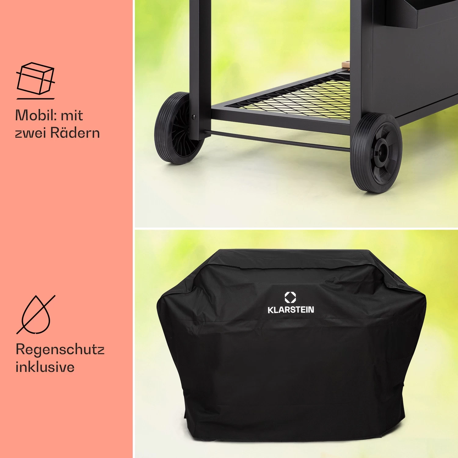 Aberdeen Kombi-Grill Gas Kohle Smoker Thermometer 2 Seitentische Mobil 10 Aberdeen Kombi-Grill Gas Kohle Smoker Thermometer 2 Seitentische Mobil – Bild 8