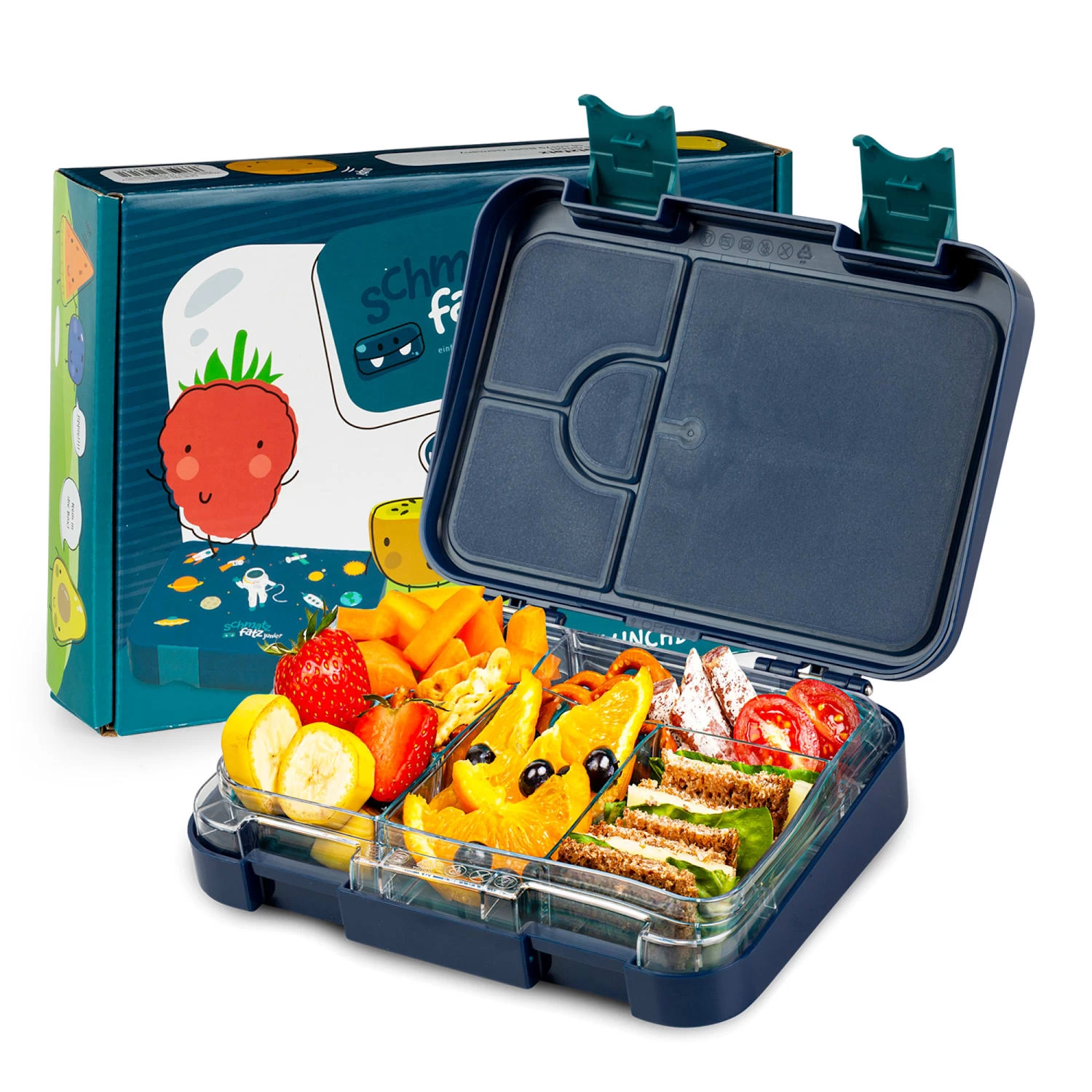 Junior Lunchbox 6 Fächer 21,3 X 15 X 4,5 Cm (BxHxT) BPA-frei 3 Junior Lunchbox 6 Fächer 21,3 X 15 X 4,5 Cm (BxHxT) BPA-frei