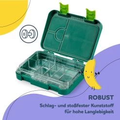 Junior Lunchbox 6 Fächer 21,3 X 15 X 4,5 Cm (BxHxT) BPA-frei -Klarstein 10040342 de 0006 usp