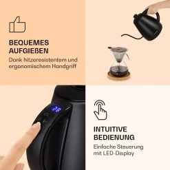 Garcon Wasserkocher 1L 2000W Warmhaltefunktion Schwanenhals Edelstahl -Klarstein 10040347 de 0005 logo