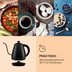 Garcon Wasserkocher 1L 2000W Warmhaltefunktion Schwanenhals Edelstahl -Klarstein 10040347 de 0006 logo