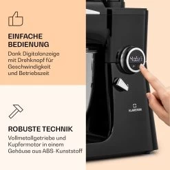 Renata Rossa Küchenmaschine 3-in-1 2000W 2,7PS 5Ltr Edelstahl BPA-frei -Klarstein 10040500 de 0003 logo