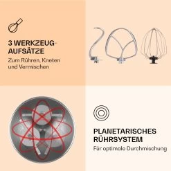 Renata Rossa Küchenmaschine 3-in-1 2000W 2,7PS 5Ltr Edelstahl BPA-frei -Klarstein 10040500 de 0004 logo