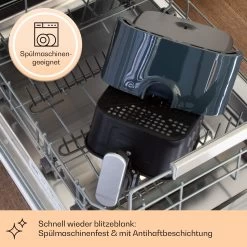 Crisp-Pro Heißluftfritteuse Air Fryer 1400W 2,8 Ltr Timer Edelstahl -Klarstein 10040698 de 0004 usp