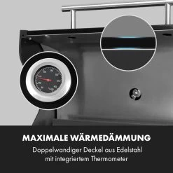 Valdosta 3.1 Gasgrill 3 X 2,8 KW + 2,5 KW Brenner Edelstahl Mobil -Klarstein 10040704 de 0004 logo