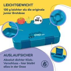 Schmatzfatz By Lite Lunchbox 6 Fächer 20,8x4,5x15 Cm BPA-frei Tritan 12 Schmatzfatz By Lite Lunchbox 6 Fächer 20,8x4,5x15 Cm BPA-frei Tritan -Klarstein 10040718 de 0003 logo