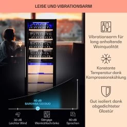 Barossa 123 Duo Weinkühlschrank 123 Fl 226 Ltr 2 Zonen Touch-Steuerung -Klarstein 10040721 de 0004 usp