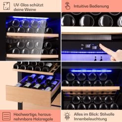 Barossa 123 Duo Weinkühlschrank 123 Fl 226 Ltr 2 Zonen Touch-Steuerung -Klarstein 10040721 de 0005 usp
