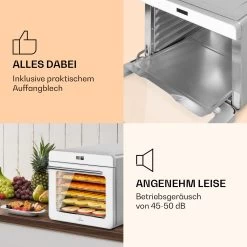 Shaftesbury Dörrautomat 700W Timer-Funktion 35-85°C Digitales Touch-Display -Klarstein 10040728 de 0006 logo