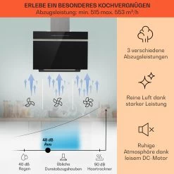 Ava 60 Dunstabzugshaube 60cm Wandhaube WiFi A++ 515m³/h Touch -Klarstein 10041167 de 0003 usp