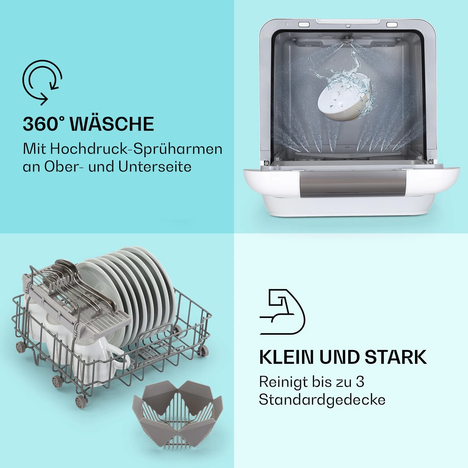 Melville 3 Geschirrspüler Freistehend Installationsfrei 3 Gedecke 7 Melville 3 Geschirrspüler Freistehend Installationsfrei 3 Gedecke – Bild 5