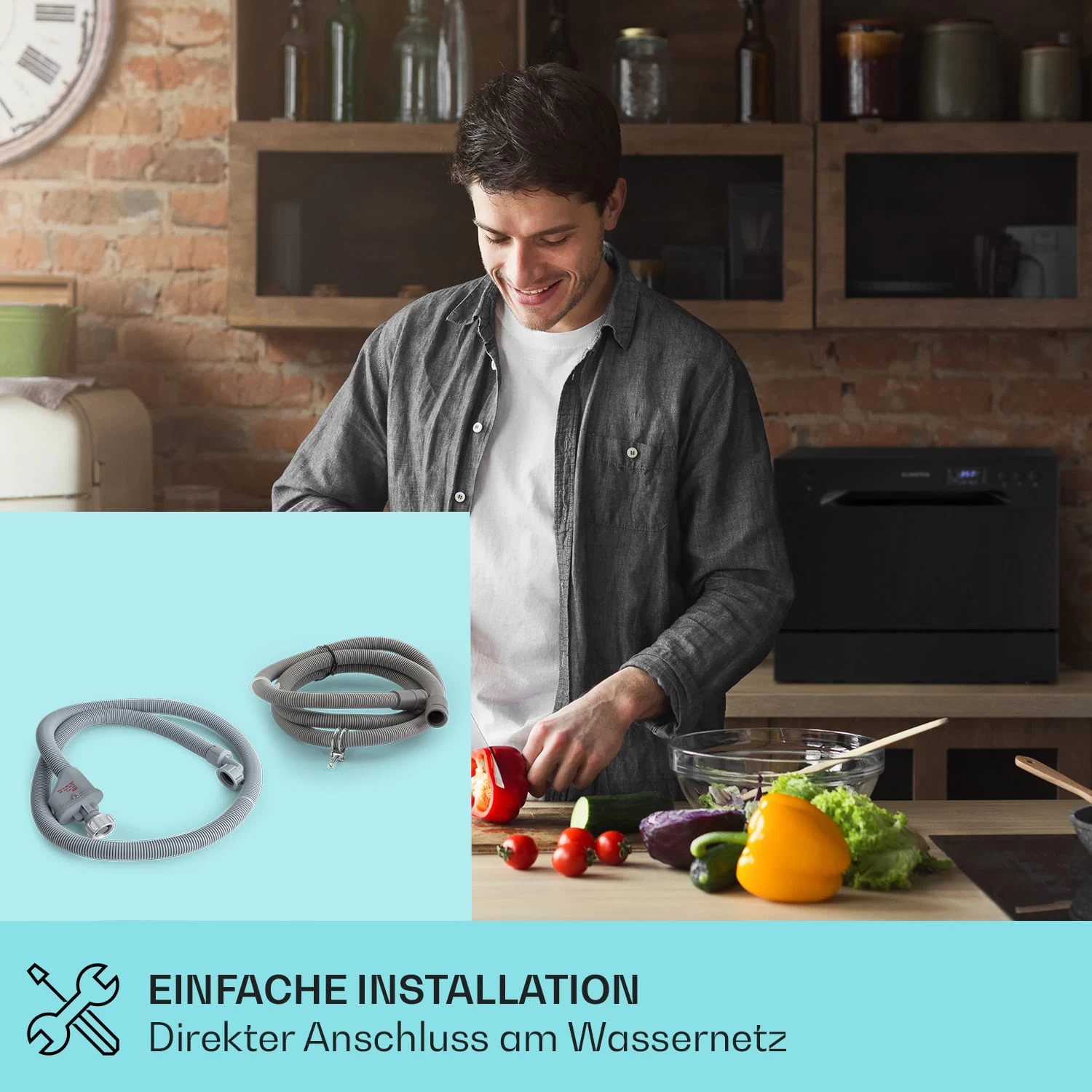 Amazonia 6 Geschirrspüler 1380W 6 Maßgedecke Tasten-Armatur 6 Amazonia 6 Geschirrspüler 1380W 6 Maßgedecke Tasten-Armatur – Bild 4