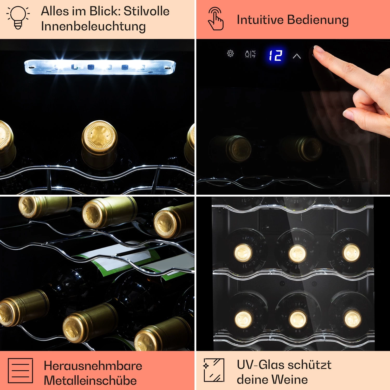 Barolo 12 Uno Weinkühlschrank 37 Ltr 12 Flaschen 11-18°C SingleZone 7 Barolo 12 Uno Weinkühlschrank 37 Ltr 12 Flaschen 11-18°C SingleZone – Bild 5
