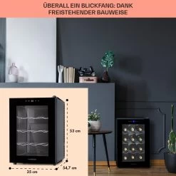 Barolo 12 Uno Weinkühlschrank 37 Ltr 12 Flaschen 11-18°C SingleZone 15 Barolo 12 Uno Weinkühlschrank 37 Ltr 12 Flaschen 11-18°C SingleZone -Klarstein 10041205 de 0006 usp