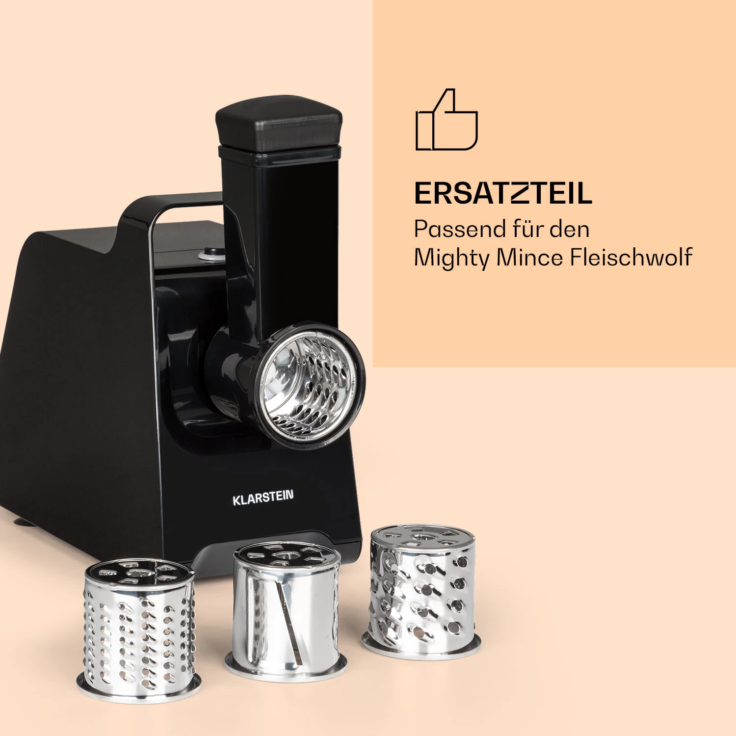 Mighty Mince Reibeaufsatz Kopf Mit Stopfer 4 Reiben Kunststoff Aluminium 4 Mighty Mince Reibeaufsatz Kopf Mit Stopfer 4 Reiben Kunststoff Aluminium – Bild 2