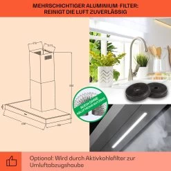 Limelight Dunstabzugshaube 120cm Wandhaube 570m³/h Touch 15 Limelight Dunstabzugshaube 120cm Wandhaube 570m³/h Touch -Klarstein 10041227 de 0005 logo