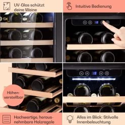 Vinovilla 29 Built-In Weinkühlschrank 81 L / 29 Fl. 1 Zone Glastür Edelstahl -Klarstein 10041309 de 0005 logo