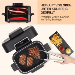 Combo Air Grill-Heißluftfritteuse 5 Programme 1500 Watt 4,5 L Grillkorb 2,5 L Frittierkorb 13 Combo Air Grill-Heißluftfritteuse 5 Programme 1500 Watt 4,5 L Grillkorb 2,5 L Frittierkorb -Klarstein 10041330 de 0005 usp