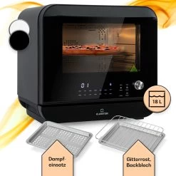 Vita Pro Heißluftfritteuse Dampfgaren 2450 W 18 Ltr 800 Ml Wassertank