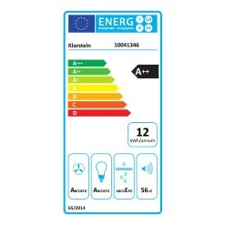 Camila Dunstabzugshaube Einbau 70 Cm 397 M³/h LED Touch Edelstahl -Klarstein 10041346 energy label