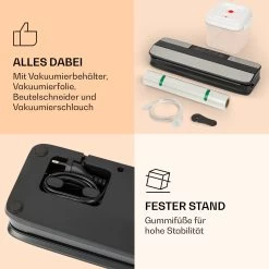 Forli Vakuumierer 75 KPa Inkl. Behälter Beutel Vakuumierschlauch -Klarstein 10041374 de 0007 logo