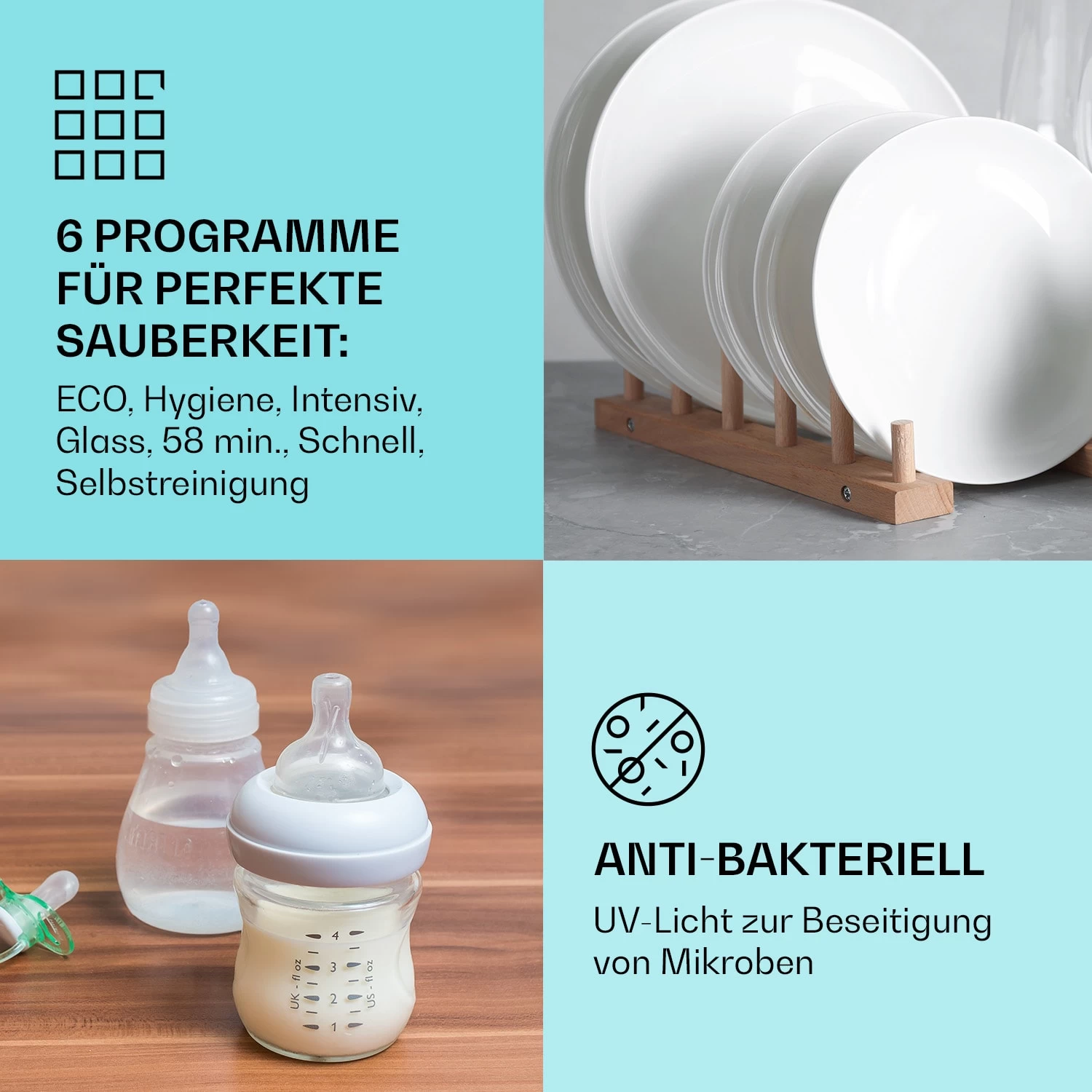 Havasia UV 6 Geschirrspüler UV-Licht Freistehend 1380W 5 Havasia UV 6 Geschirrspüler UV-Licht Freistehend 1380W – Bild 3