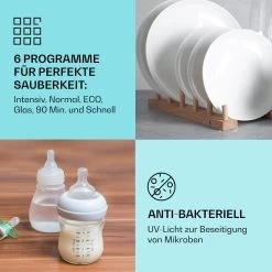Havasia UV 8 Geschirrspüler UV-Licht Freistehend / Einbau 1620W -Klarstein 10041829 de 0003 usp
