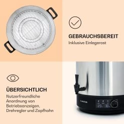 Abbey 60 Einkochautomat Getränkespender 60L 100°C 180min Edelstahl 15 Abbey 60 Einkochautomat Getränkespender 60L 100°C 180min Edelstahl -Klarstein 10041840 de 0006 logo